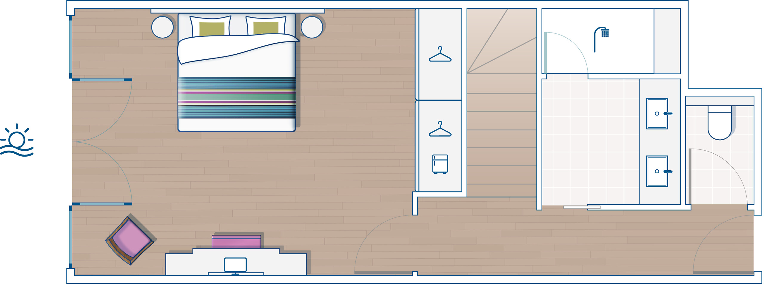 Quarto Superior Familiar - Duplex - Lado Mar